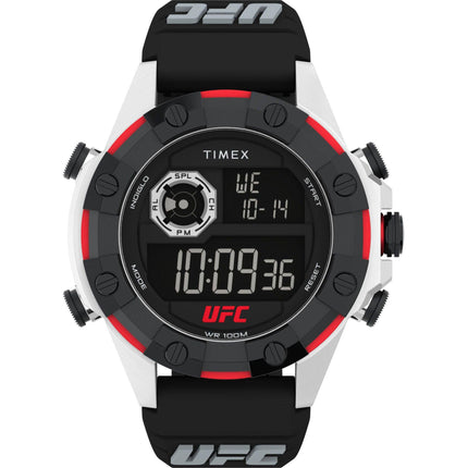 Timex Men's Watch - UFC Kick Chronograph Black Digital Dial Resin Strap | TW2V86700 ,