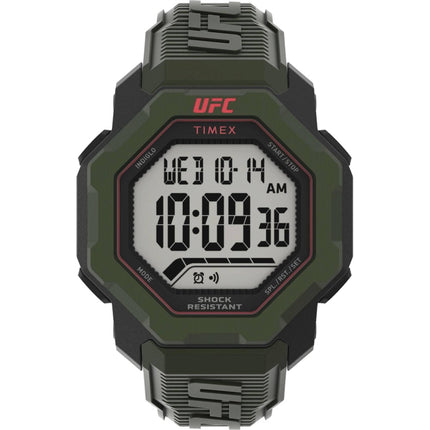 Timex Men's Watch - UFC Knockout Chrono Digital Dial Green Resin Strap | TW2V88300 ,