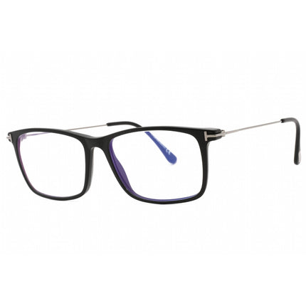 Tom Ford Men's Eyeglasses - Matte Black Rectangular Acetate Full Rim | FT5758-B 002 ,