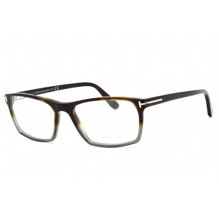 Tom Ford Men's Eyeglasses - Shiny Havana Grey Full Rim Rectangular Frame | FT5295 055 ,