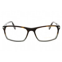 Tom Ford Men's Eyeglasses - Shiny Havana Grey Full Rim Rectangular Frame | FT5295 055 ,