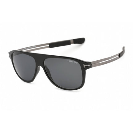 Tom Ford Men's Sunglasses - Shiny Black Plastic Aviator Full Rim Frame | FT0880 01A ,