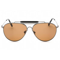 Tom Ford Men's Sunglasses - Shiny Gunmetal Metal Frame Brown Lens | FT0995 08E ,