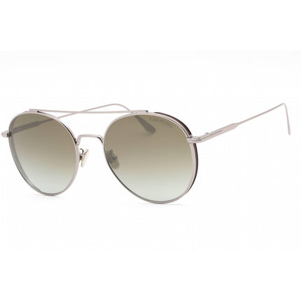 Tom Ford Men's Sunglasses - Shiny Light Ruthenium Metal Round Frame | FT0826-F 14Q ,