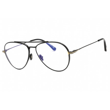 Tom Ford Unisex Eyeglasses - Shiny Black Metal Frame | FT5800-B 001 ,