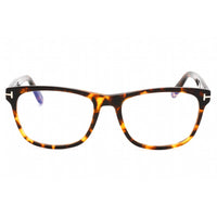 Tom Ford Unisex Eyeglasses - Shiny Vintage Havana Rectangular Frame | FT5662-B 056 ,