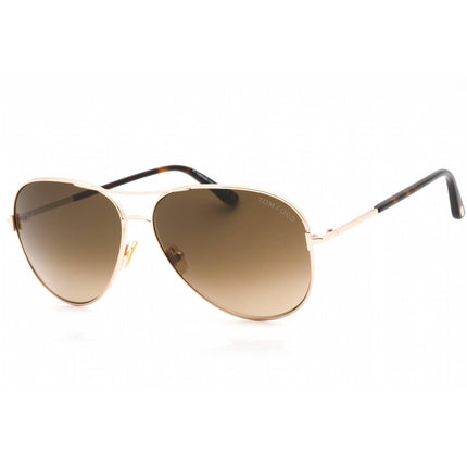 Tom Ford Unisex Sunglasses - Gradient Brown Lens Metal Full Rim Frame | FT0823 28F ,