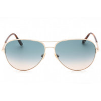 Tom Ford Unisex Sunglasses - Gradient Green Lens Aviator Full Rim Frame | FT0823 28P ,