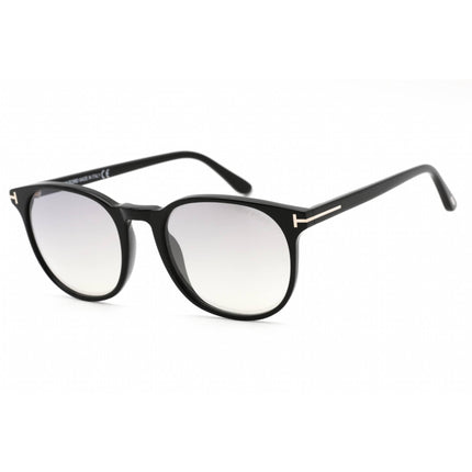 Tom Ford Unisex Sunglasses - Shiny Black Metal Round Frame, 53 mm | FT0858 01C ,