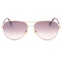 Tom Ford Unisex Sunglasses - Shiny Rose Gold Full Rim Aviator Frame | FT0823 CLARK 28U ,