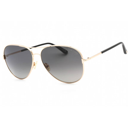 Tom Ford Unisex Sunglasses -Smoke Polarized Lens Aviator Full Rim Frame | FT0823 28D ,