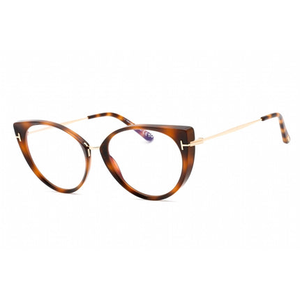 Tom Ford Women's Eyeglasses - Blonde Havana Plastic Cat Eye Frame | FT5815-B 053 ,