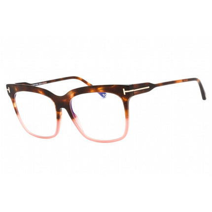 Tom Ford Women's Eyeglasses - Coloured Havana Full Rim Rectangular | FT5768-B 055 ,
