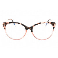 Tom Ford Women's Eyeglasses - Coloured Havana/Clear Plastic Cat Eye | FT5770-B 055 ,