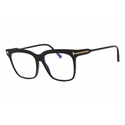 Tom Ford Women's Eyeglasses - Shiny Black Full Rim Rectangular Frame | FT5768-B 001 ,