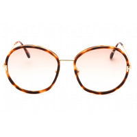 Tom Ford Women's Sunglasses - Blonde Havana Metal Full Rim Round Frame | FT0946 53T ,