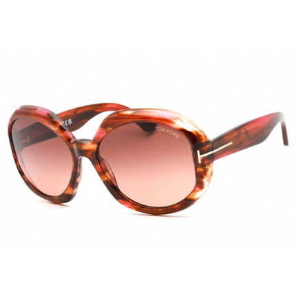 Tom Ford Women's Sunglasses - Colored Havana Frame Gradient Brown Lens | FT1011 55F ,