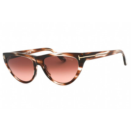 Tom Ford Women's Sunglasses - Coloured Havana Plastic Oval Full Rim Frame | FT0990 55T ,