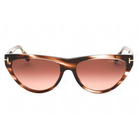 Tom Ford Women's Sunglasses - Coloured Havana Plastic Oval Full Rim Frame | FT0990 55T ,