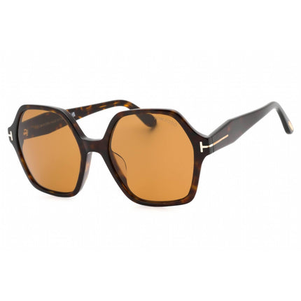 Tom Ford Women's Sunglasses - Dark Havana Metal Full Rim Oversized | FT1032-F 52E ,
