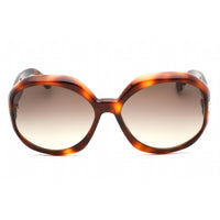 Tom Ford Women's Sunglasses - Dark Havana Plastic Full Rim Oval Frame | FT1011 52B ,