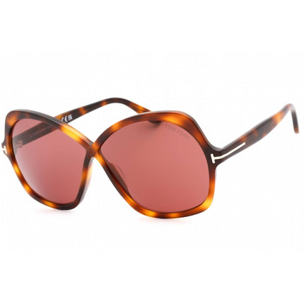 Tom Ford Women's Sunglasses - Dark Havana Plastic Full Rim Oversized | FT1013 52Y ,