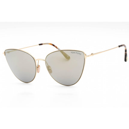 Tom Ford Women's Sunglasses - Gold Metal Full Rim Cat Eye Mirrored Frame | FT1005 32C ,