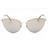 Tom Ford Women's Sunglasses - Gold Metal Full Rim Cat Eye Mirrored Frame | FT1005 32C ,