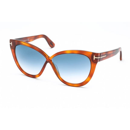 Tom Ford Women's Sunglasses - Gradient Blue Lens Plastic Cat Eye Frame | FT0511 53W ,