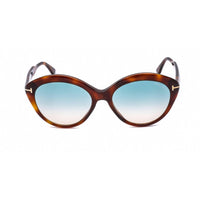 Tom Ford Women's Sunglasses - Gradient Green Lens Plastic Cat Eye Frame | FT0763 53P ,