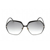 Tom Ford Women's Sunglasses - Shiny Black Metal Geometric Shape Frame | FT0912 01B ,