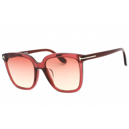 Tom Ford Women's Sunglasses - Shiny Bordeaux Full Rim Rectangular Frame | FT0958-D 69T ,