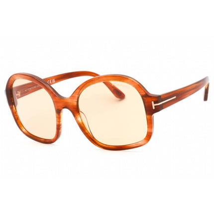 Tom Ford Women's Sunglasses - Shiny Light Brown Plastic Frame Brown Lens | FT1034 45E ,