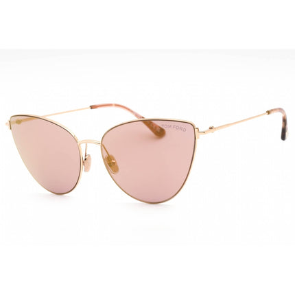 Tom Ford Women's Sunglasses - Shiny Rose Gold Full Rim Cat Eye Frame | FT1005 28Z ,