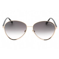 Tom Ford Women's Sunglasses - Shiny Rose Gold Plastic Aviator Shape Frame | FT1028 28B ,