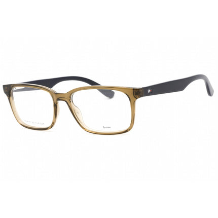 Tommy Hilfiger Men's Eyeglasses - Clear Lens Olive Rectangular Frame | Th 1487 04C3 00 ,