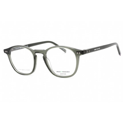Tommy Hilfiger Men's Eyeglasses - Green Plastic Full Rim Round | TH 1941 01ED 00 ,