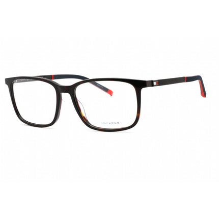 Tommy Hilfiger Men's Eyeglasses - Havana Plastic Rectangular Frame | TH 1916 0086 00 ,