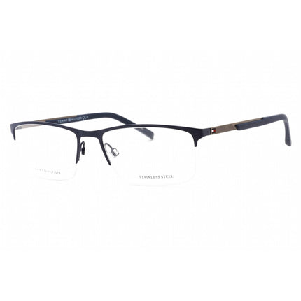 Tommy Hilfiger Men's Eyeglasses - Matte Blue Ruthenium Half Rim | TH 1692 0KU0 00 ,