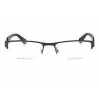 Tommy Hilfiger Men's Eyeglasses - Matte Dark Ruthenium Half Rim | Th 1524 0R80 00 ,