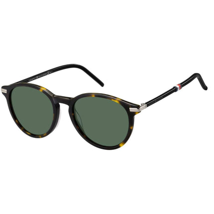 Tommy Hilfiger Men's Sunglasses - Black Havana Full Rim Oval Frame | TH 1673/S 0IWI ,