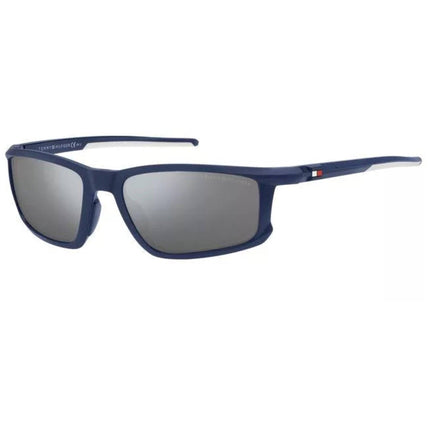 Tommy Hilfiger Men's Sunglasses - Matte Blue Plastic Full Rim Frame | TH 1914/S 0FLL ,