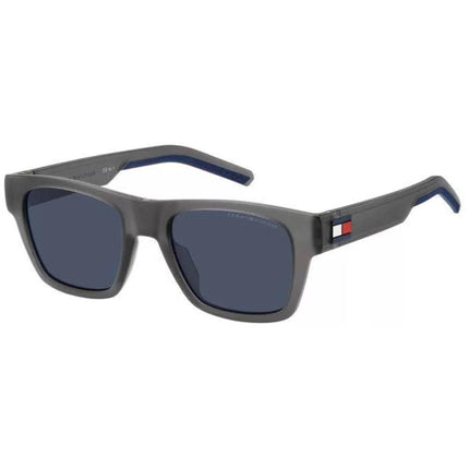 Tommy Hilfiger Men's Sunglasses - Matte Grey Full Rim Square Frame | TH 1975/S 0FRE ,