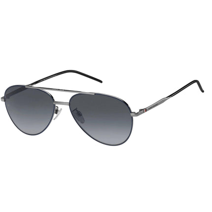 Tommy Hilfiger Men's Sunglasses - Ruthenium Blue Metal Aviator Frame | TH 1788/F 0V84 ,