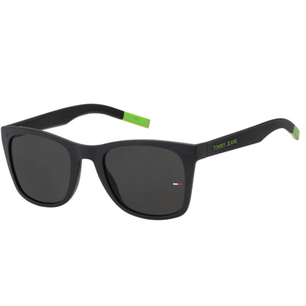 Tommy Hilfiger Unisex Sunglasses - Black/Green Plastic Square Frame | TJ 0040/S 07ZJ ,