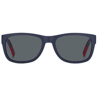 Tommy Hilfiger Unisex Sunglasses - Grey Lens Square Full Rim Frame | TJ 0025/S 0WIR ,