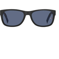 Tommy Hilfiger Unisex Sunglasses - Matte Black/Blue Plastic Frame | TJ 0025/S 00VK ,