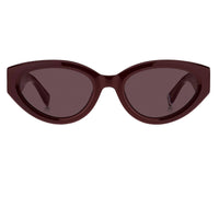 Tommy Hilfiger Women's Sunglasses - Burgundy Full Rim Cat Eye Frame | TH 1957/S 0LHF ,