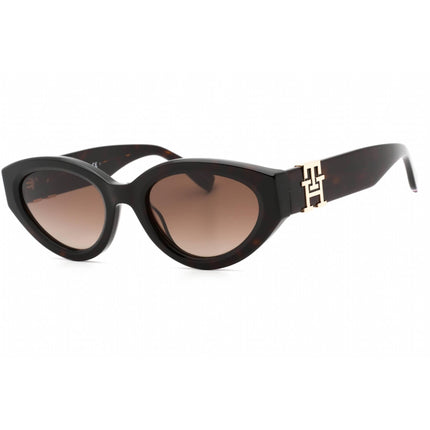 Tommy Hilfiger Women's Sunglasses - Havana Full Rim Oval Frame | TH 1957/S 0086 HA ,