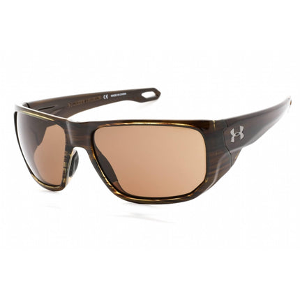 Under Armour Men's Sunglasses - Wood Brown Full Rim Shield Frame | UA ATTACK 2 0W18 H5 ,